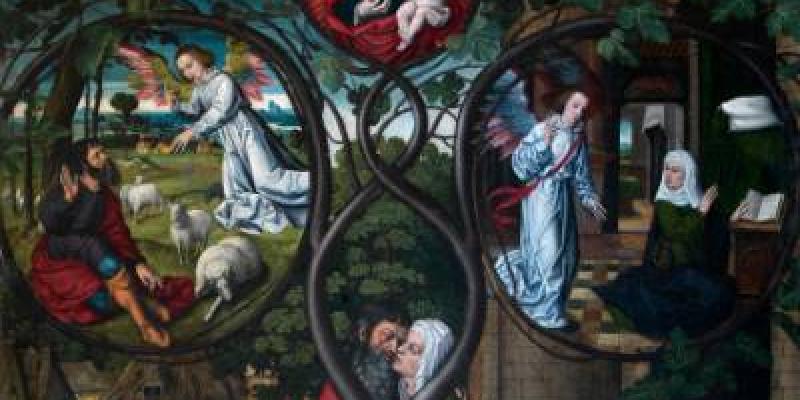 Cartel de las "Edades del hombre", dedicado a los ángeles.