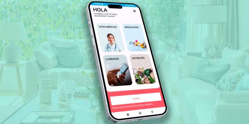 Interfaz de la aplicación móvil 'Vivir en casa'