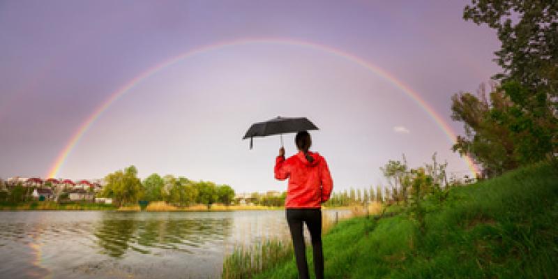 Forma curva del arcoíris