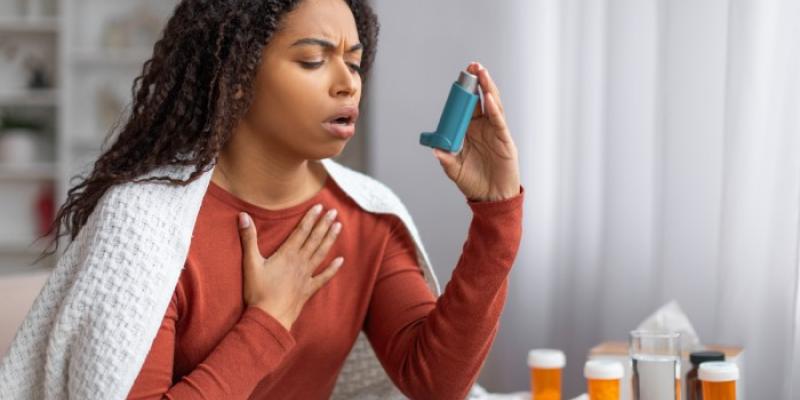 Mujer con asma