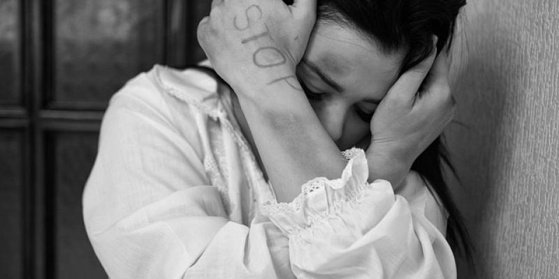 Mujer víctima de violencia de género 