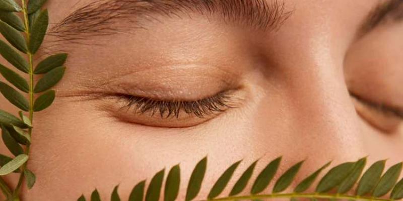 Rostro de una chica cuidando su piel