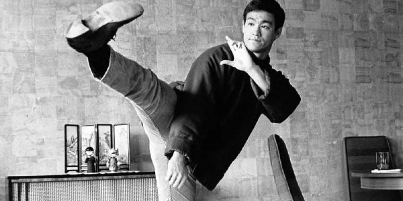 Bruce Lee, en el rodaje de 'The green hornet' 
