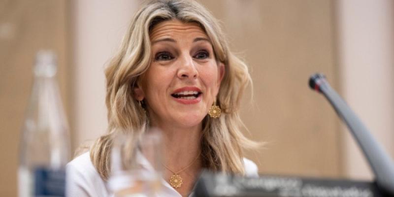 Yolanda Díaz en una comparecencia reciente en el Congreso 