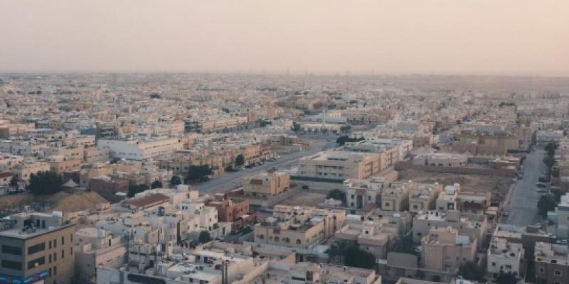 Strake Vista aérea de Riad, Arabia Saudita.