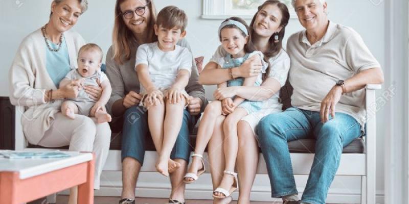 Imagen de una familia numerosa 