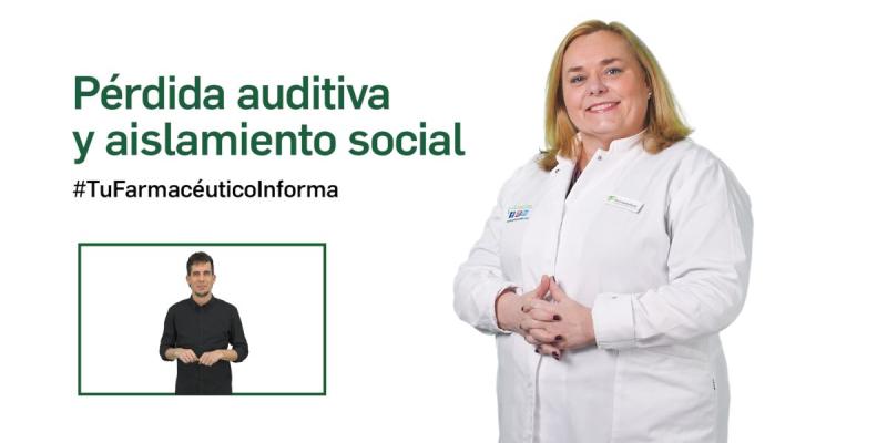 Cartel del canal Farmacéuticos con la incorporación del lenguaje de signos 