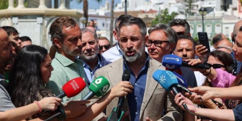 Santiago Abascal, este viernes en Ayamonte