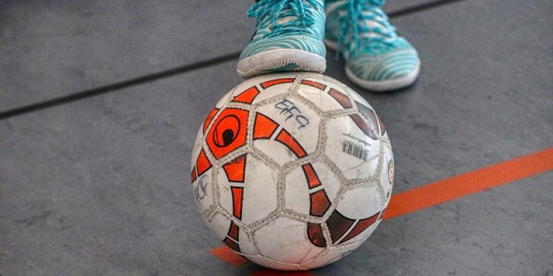 Pie de un futbolista