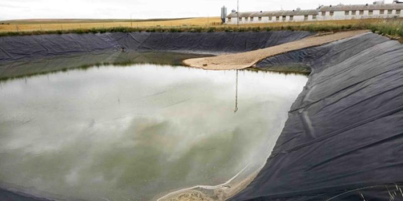 Balsa con rampa de hormigón, segura para la fauna, en la provincia de Segovia 