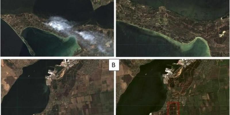 Imágenes satelitales que muestran evidencia de pérdida de bosques en Ucrania | Fotos de Universidad de Bolonia