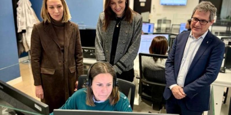 Lola Moreno durante la visita