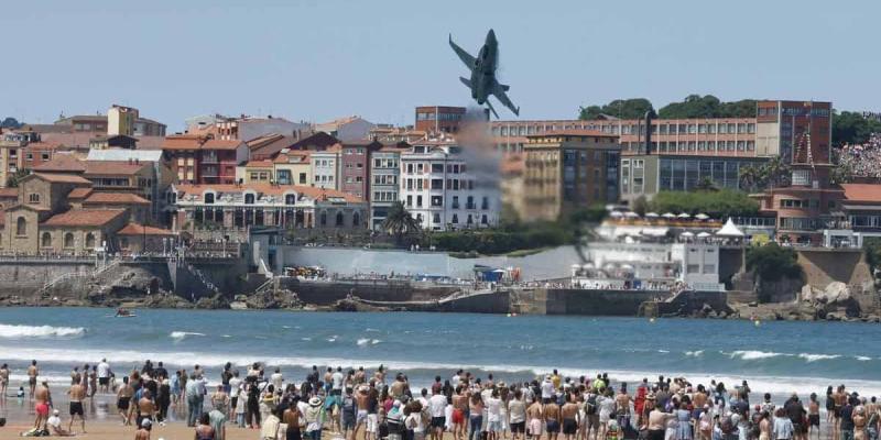Maniobra en Gijón, Asturias