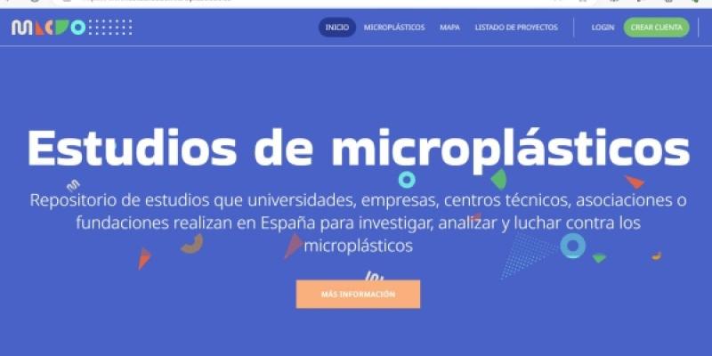 La página web para el mapeo de los microplásticos.