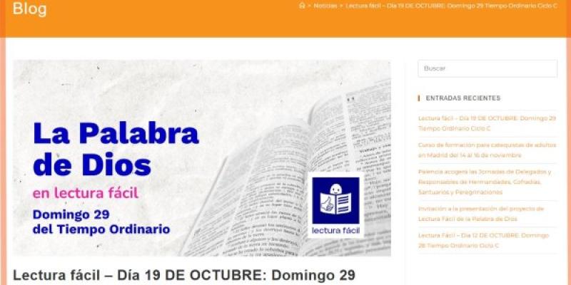 Web de las lecturas dominicales en lectura fácil | Foto de la CEE