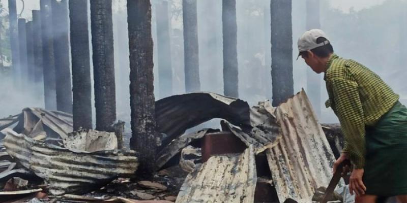 Imagen tras un bombardeo