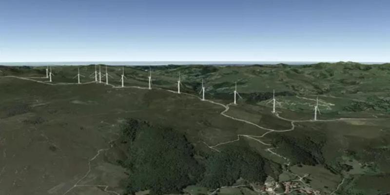 Así será el proyecto eólico de El Escudo en Cantabria. 