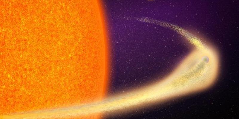 Un planeta en desintegración orbita una estrella gigante 