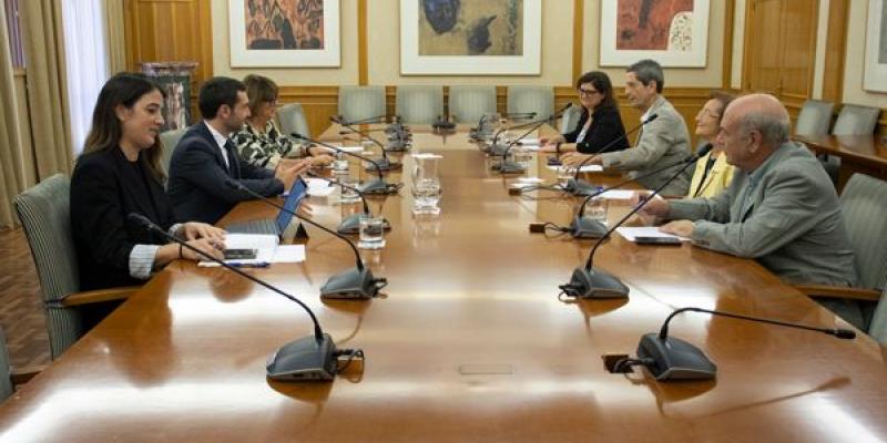 Reunión por representantes de la PMP con Bustinduy y la directora general del IMSERSO