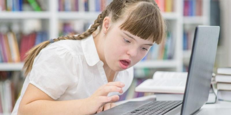 Alumna con síndrome de Down.