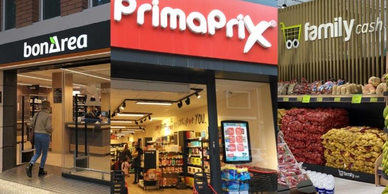 Establecimientos de BonÀrea, Primaprix y Family Cash.
