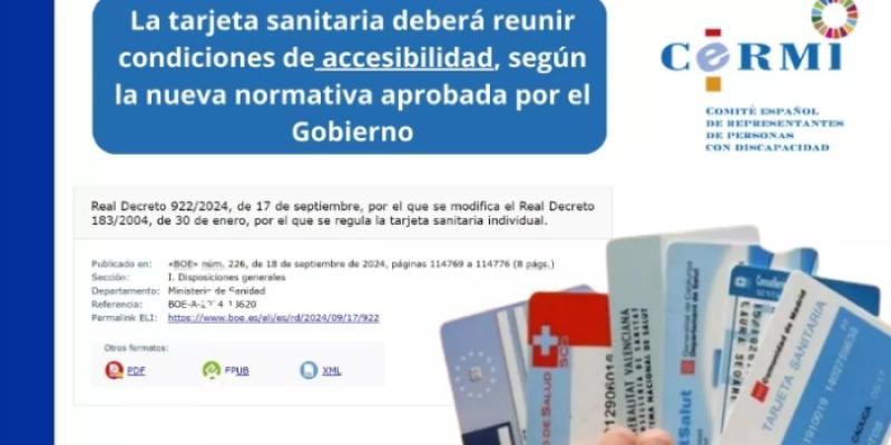 Infografía creada por CERMI sobre la tarjeta sanitaria individual