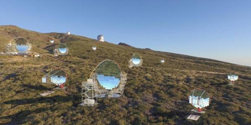 Renderizado artístico del emplazamiento del hemisferio norte del CTAO o CTAO-Norte