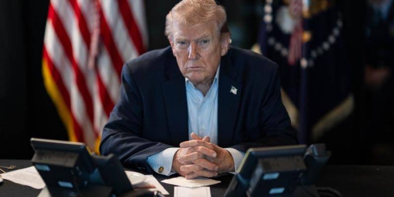 Donald Trump tras poner en marcha la operación contra Irán 