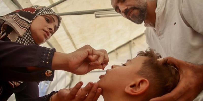 Vacunación contra el polio en Gaza