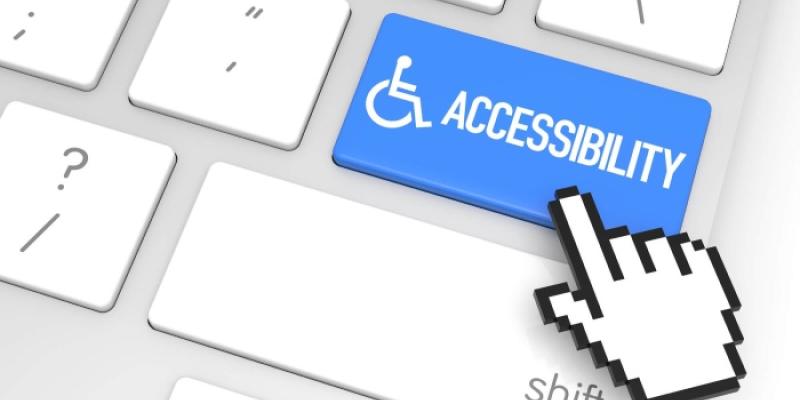 Botón de accesibilidad en un teclado