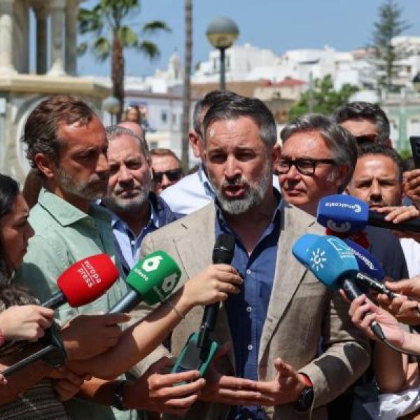 Santiago Abascal, este viernes en Ayamonte