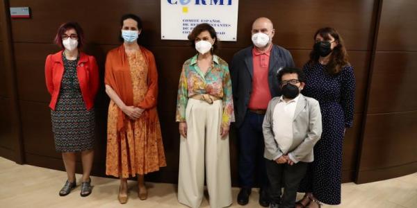 Carmen Calvo en el CERMI. Foto de Servimedia