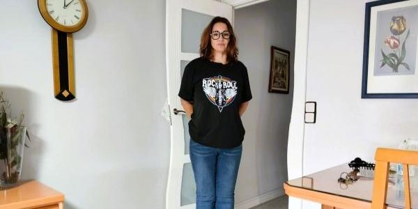 María del Carmen Miguélez, en su casa 