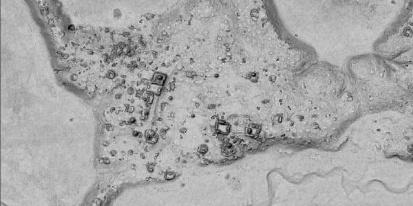 Imagen Lidar de la ciudad maya descubierta en la reserva de Balamkú 