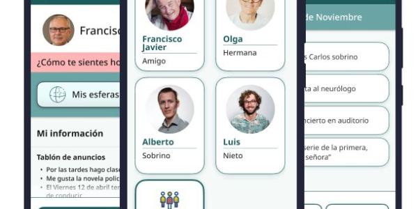 Varios teléfonos móviles con la app COTI