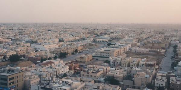Strake Vista aérea de Riad, Arabia Saudita.