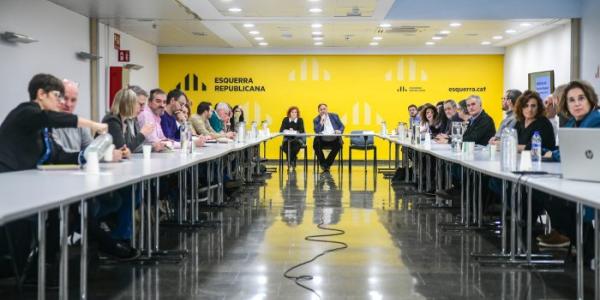 La Ejecutiva Nacional de ERC reunida 
