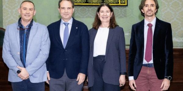 Representantes de la Fundación Sanitas y la Universidad Politécnica de Madrid 