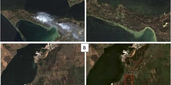 Imágenes satelitales que muestran evidencia de pérdida de bosques en Ucrania | Fotos de Universidad de Bolonia