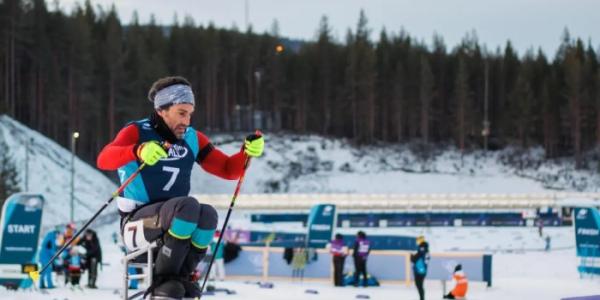 Higinio Rivero esquiando