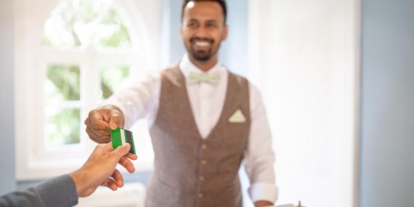 Recepcionista en un hotel