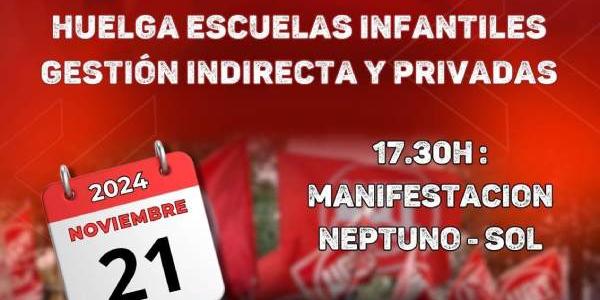 Cartel huelga educación