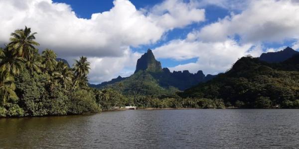 Moorea, una isla del Pacífico sur que forma parte de la Polinesia Francesa 