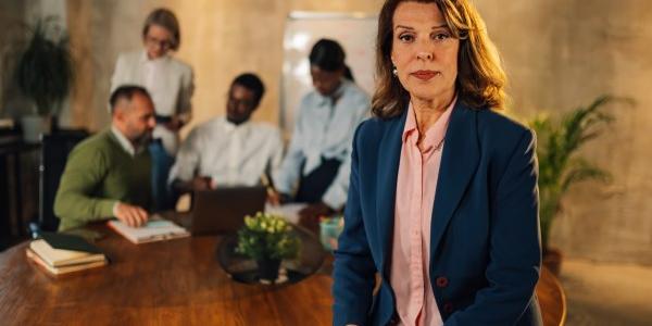 Mujer a punto de jubilarse