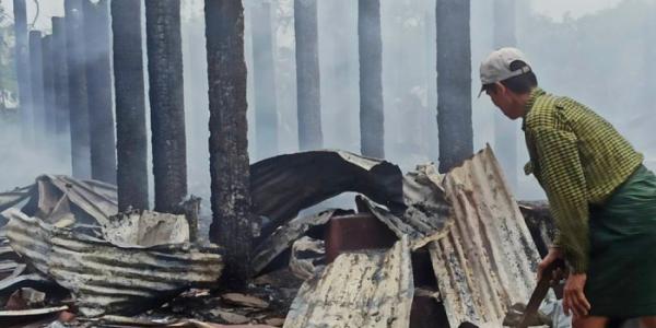 Imagen tras un bombardeo