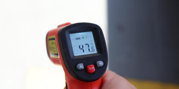 Termómetro en plena ola de calor