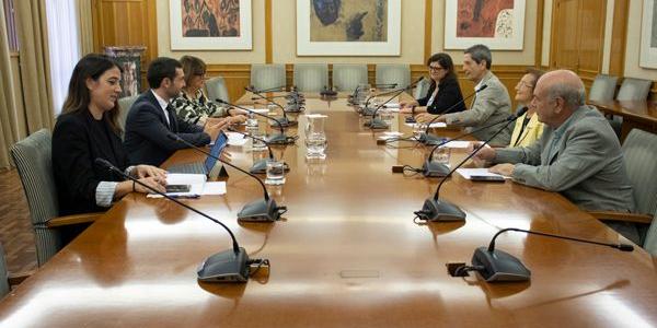 Reunión por representantes de la PMP con Bustinduy y la directora general del IMSERSO