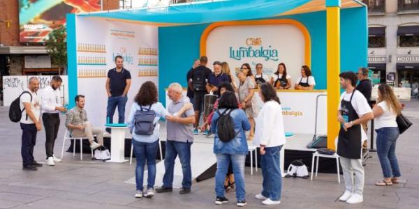 Montaje de 'Café Lumbalgia' en Madrid 