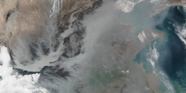 Mapa desde el aire de las tierras raras