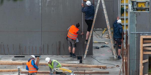 Trabajadores en una obra